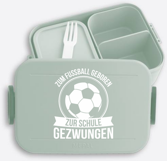 Brotdose Einschulung mit Name – Zum Fußball geboren - Nordic Sage