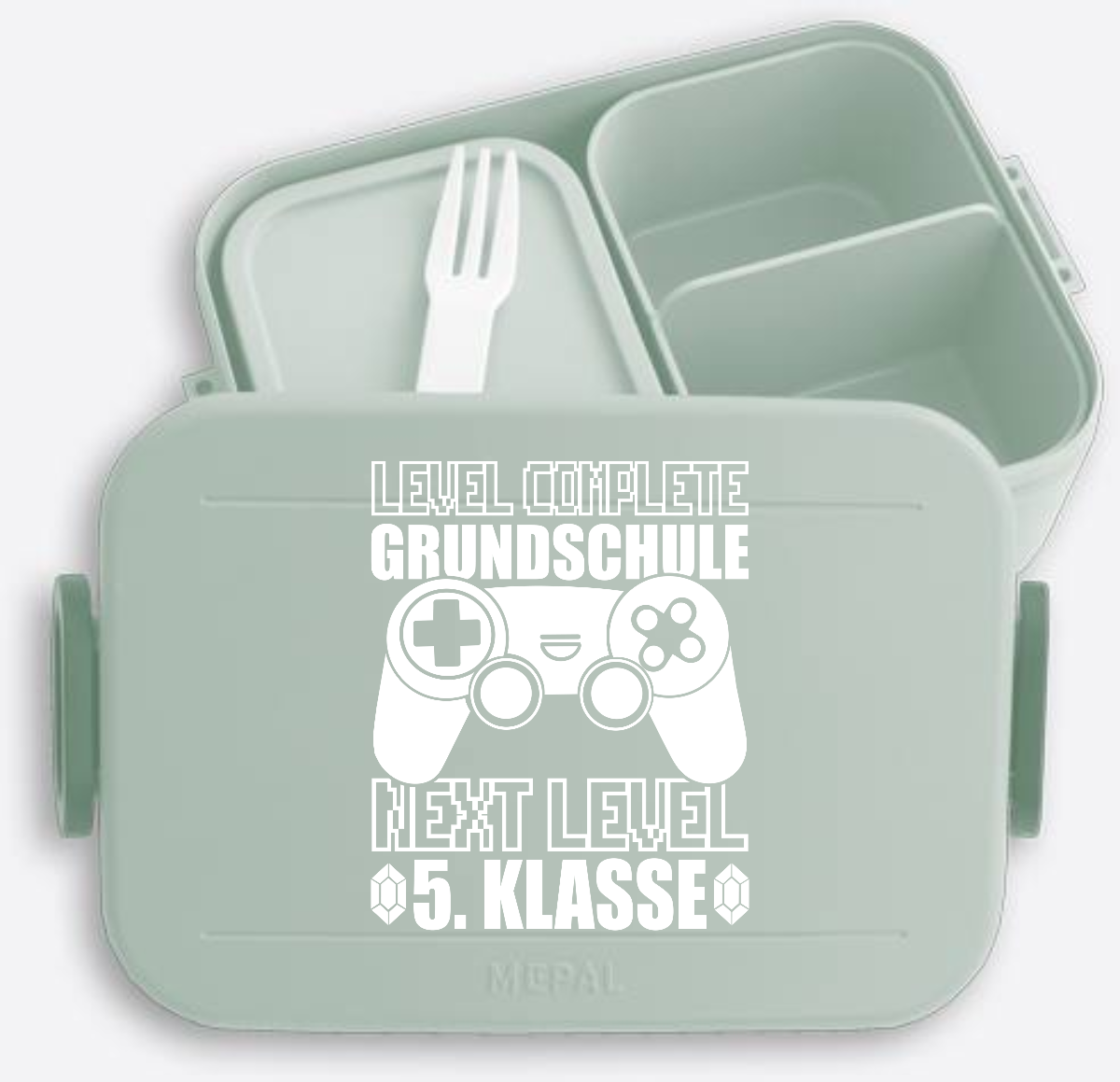 Brotdose Level Complete 5. Klasse – mit Namen personalisiert - Nordic Sage