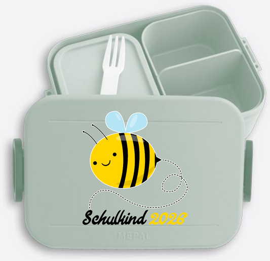 Brotdose Schulkind 2026 Biene – Geschenk zur Einschulung - Nordic Sage