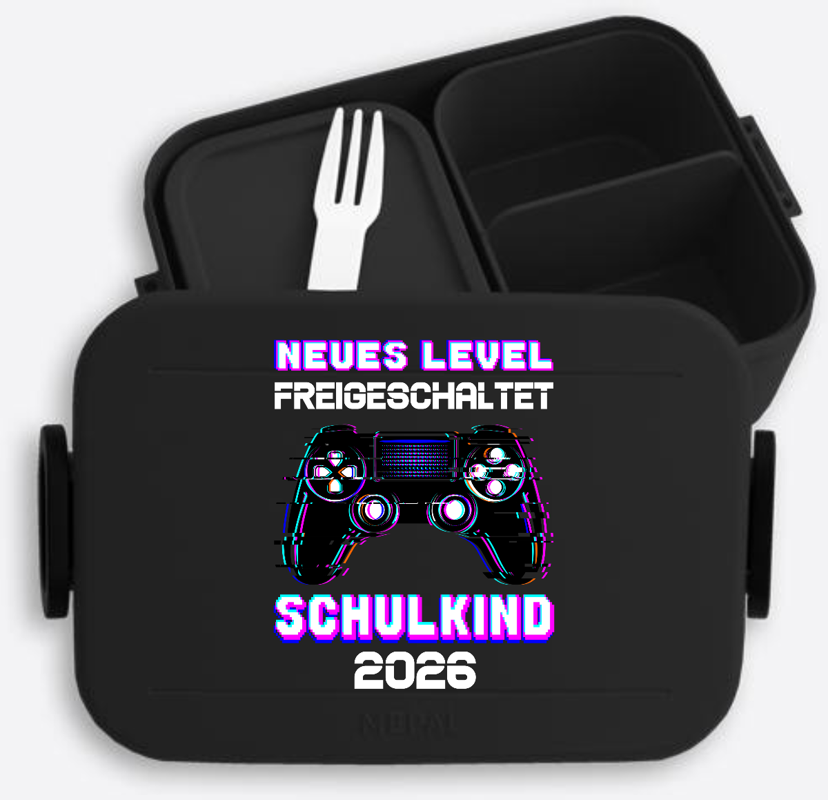 Brotdose Schulkind 2026 – Gamer Neues Level freigeschaltet - Nordic Black
