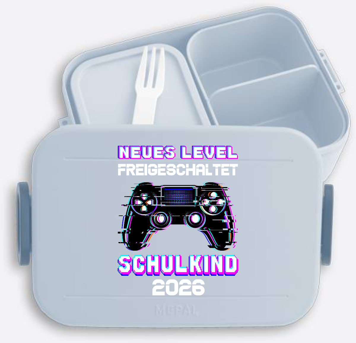 Brotdose Schulkind 2026 – Gamer Neues Level freigeschaltet - Nordic Blue