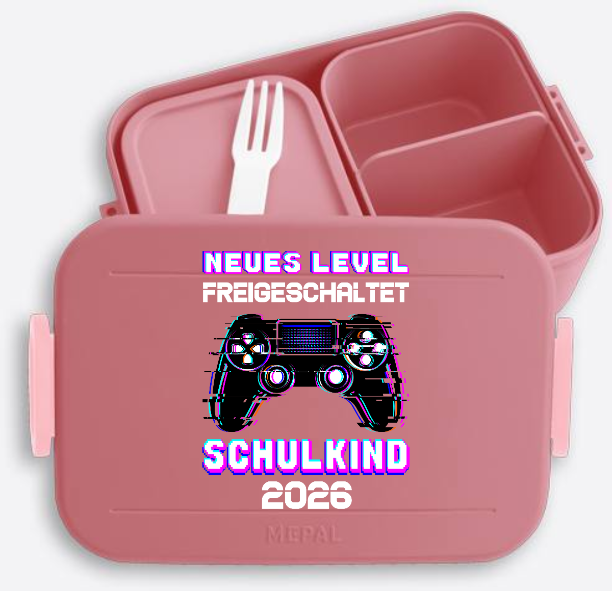 Brotdose Schulkind 2026 – Gamer Neues Level freigeschaltet - Vivid Mauve