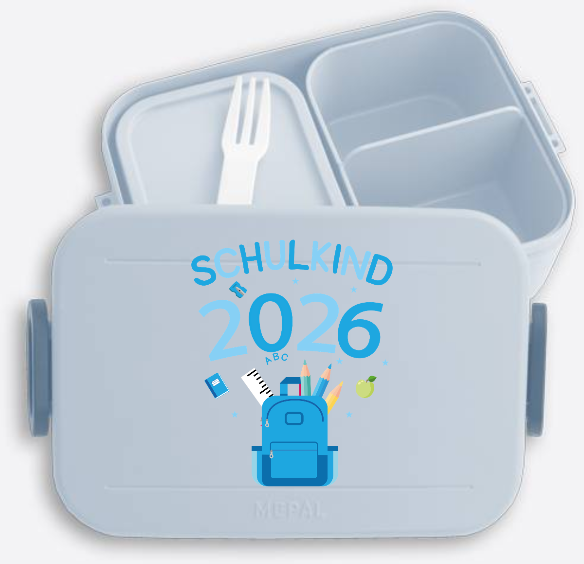 Brotdose Schulkind 2026 mit Namen – Geschenk zur Einschulung - Nordic Blue