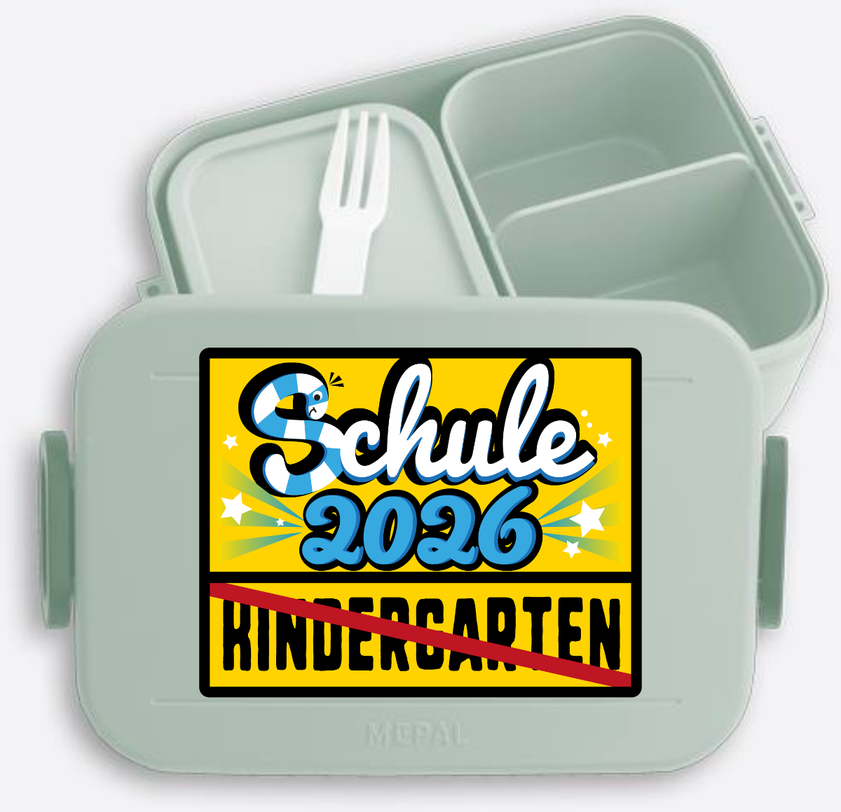 Brotdose zur Einschulung 2026 – Ortsschild mit Name - Nordic Sage