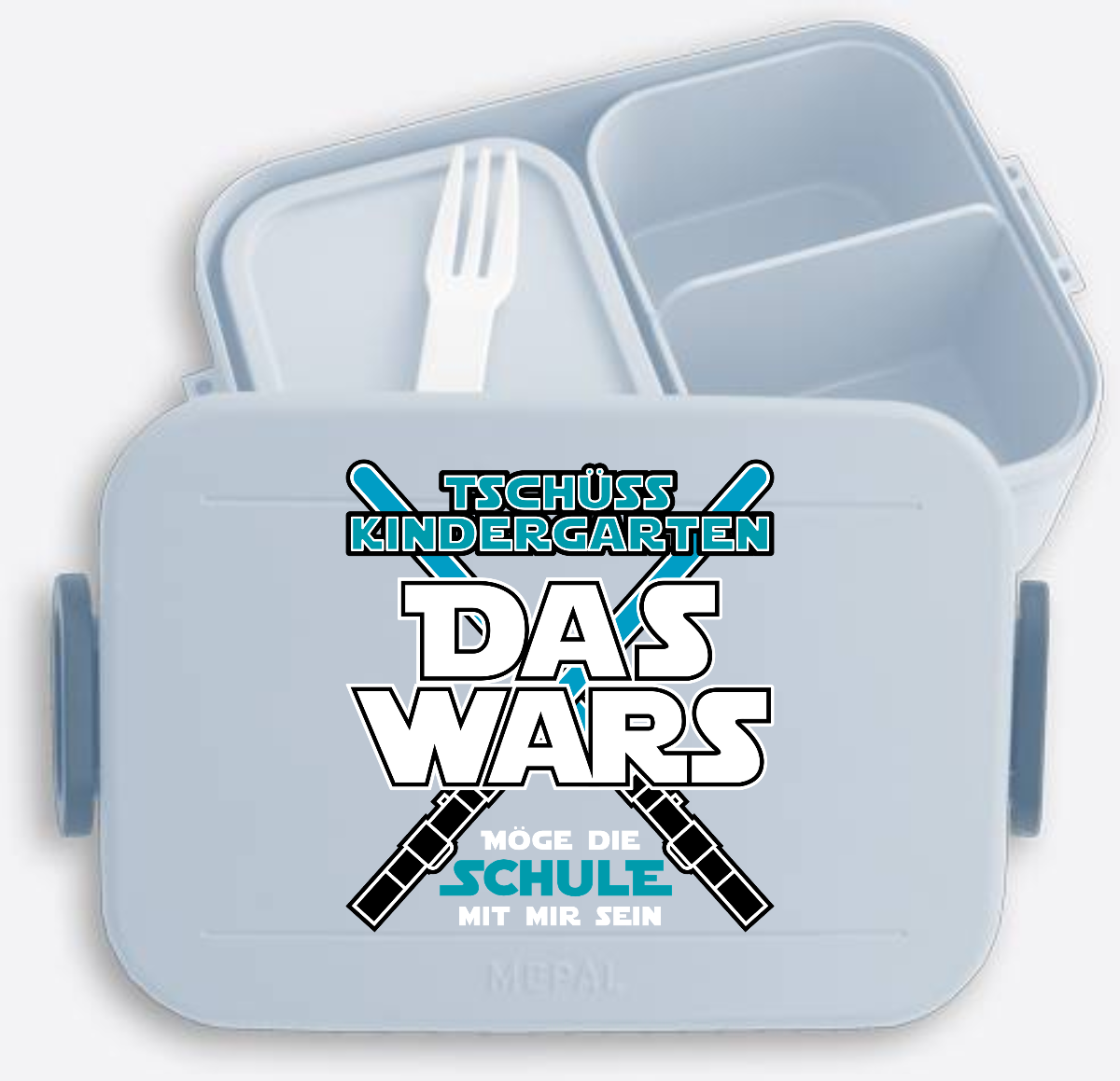Brotdose zur Einschulung: Das Wars Kindergarten mit Name - Nordic Blue