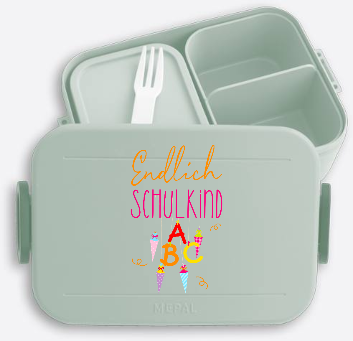 Brotdose zur Einschulung – Endlich Schulkind mit Name - Nordic Sage