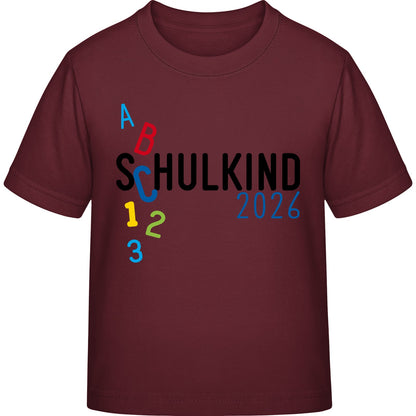 Kinder T-Shirt Einschulung ABC Schulkind 2026 – Schulstart-Geschenk