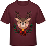 Kinder T-Shirt Weihnachten Rentier – Niedliches Kranz-Motiv