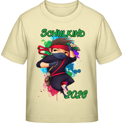 Kinder T-Shirt Einschulung Ninja Junge – Schulkind 2026