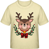 Kinder T-Shirt Weihnachten Rentier – Niedliches Kranz-Motiv
