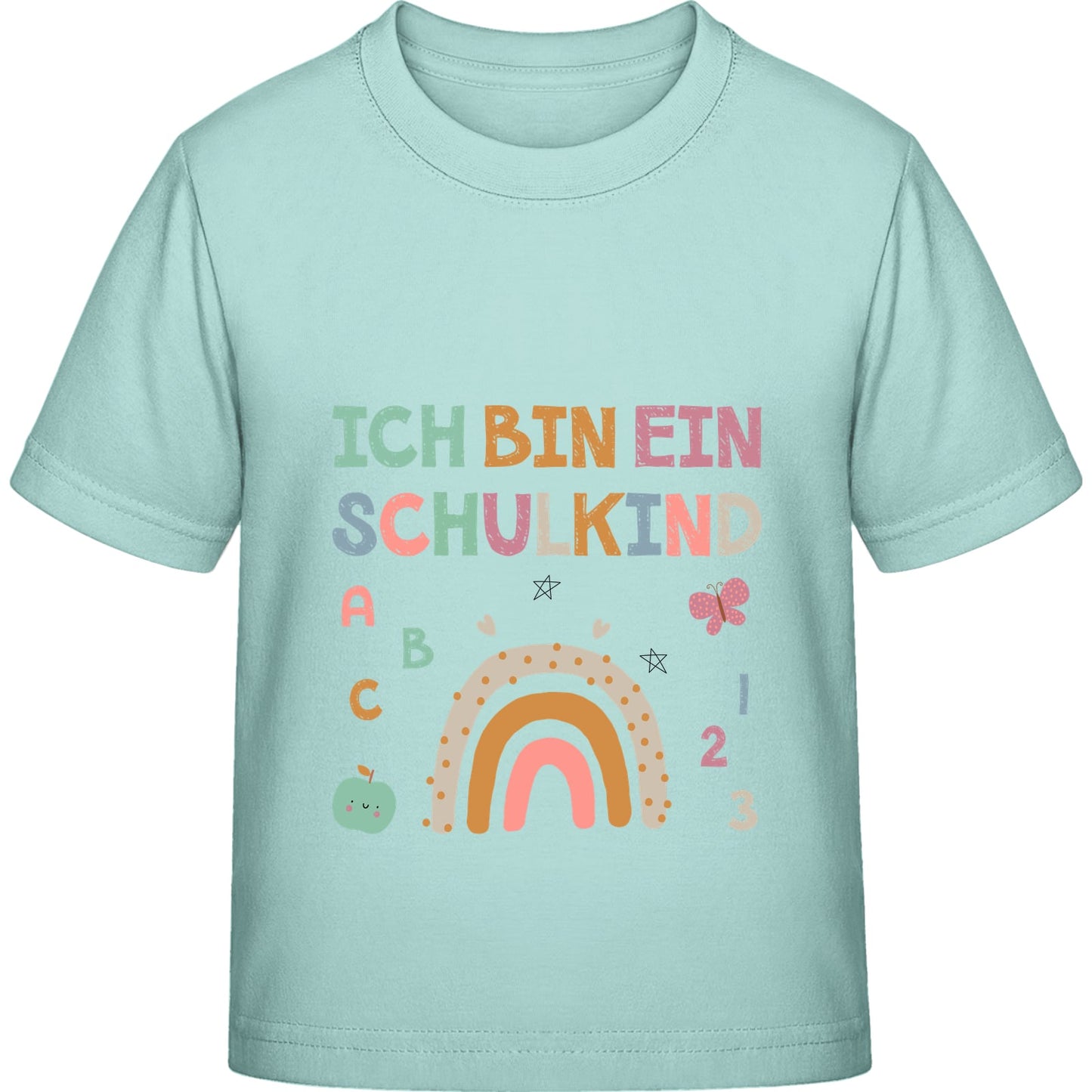Kinder T-Shirt Einschulung Regenbogen – Ich bin ein Schulkind