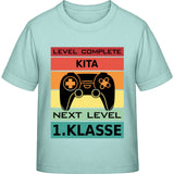 Kinder T-Shirt Einschulung Gamer – Level Complete Kita, Next Level 1. Klasse