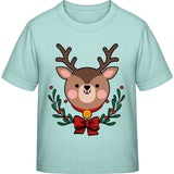 Kinder T-Shirt Weihnachten Rentier – Niedliches Kranz-Motiv