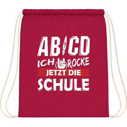 Turnbeutel Einschulung Rocker-Hand – Ich rocke jetzt die Schule