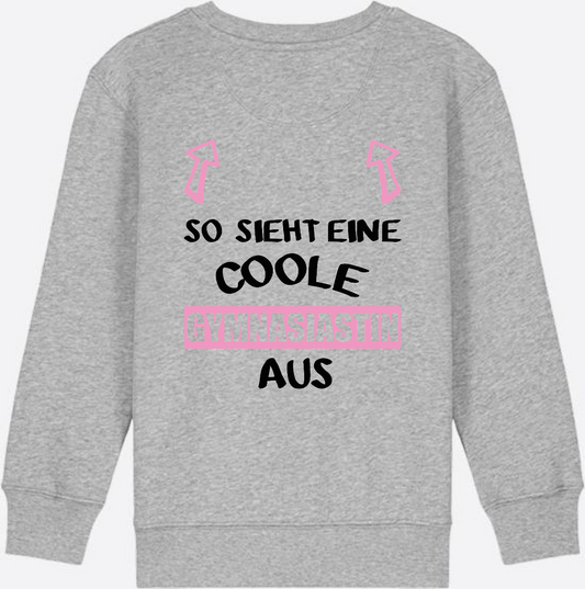 Coole Gymnasiastin Sweatshirt – Personalisiert zur Einschulung - Heather Grey