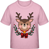 Kinder T-Shirt Weihnachten Rentier – Niedliches Kranz-Motiv