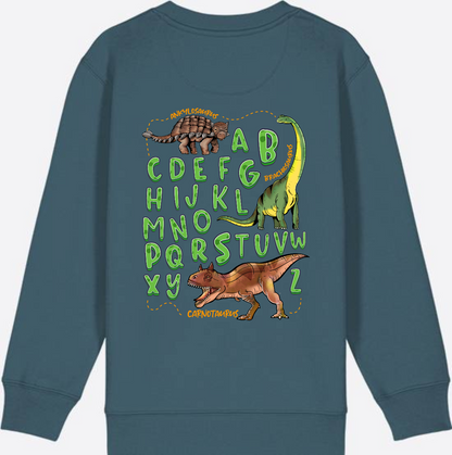 Dino Alphabet Sweatshirt zur Einschulung mit Name - Stargazer