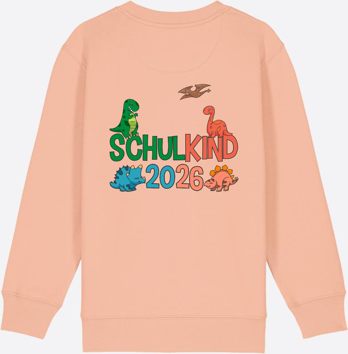 Dino Sweatshirt Schulkind 2026 - Geschenk zur Einschulung - Fraiche Peche