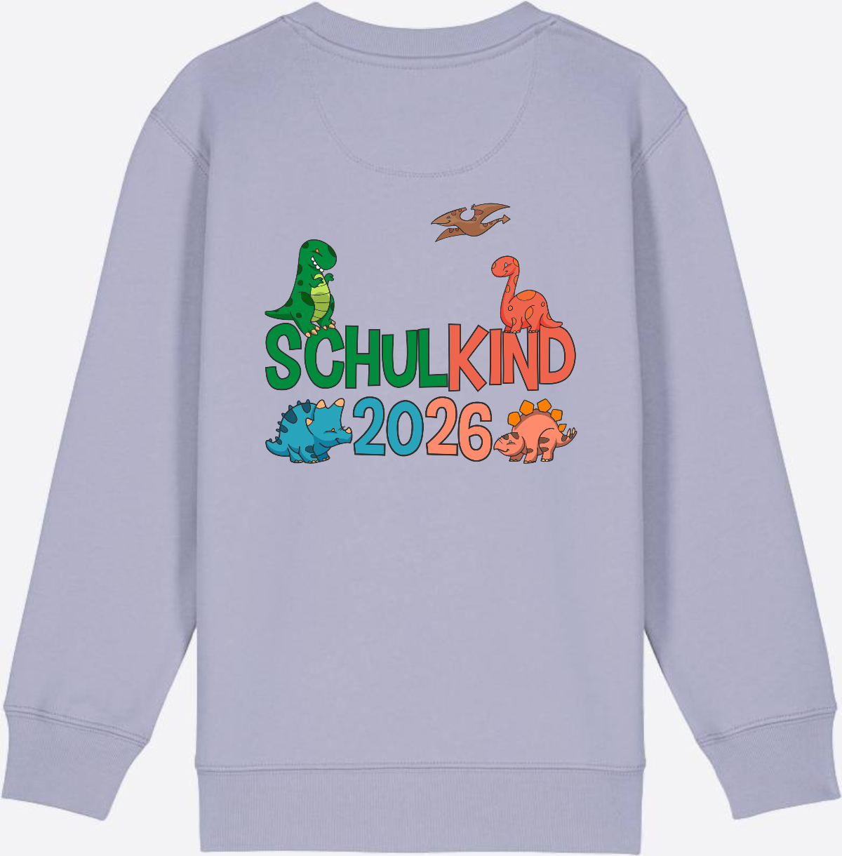 Dino Sweatshirt Schulkind 2026 - Geschenk zur Einschulung - Lavender