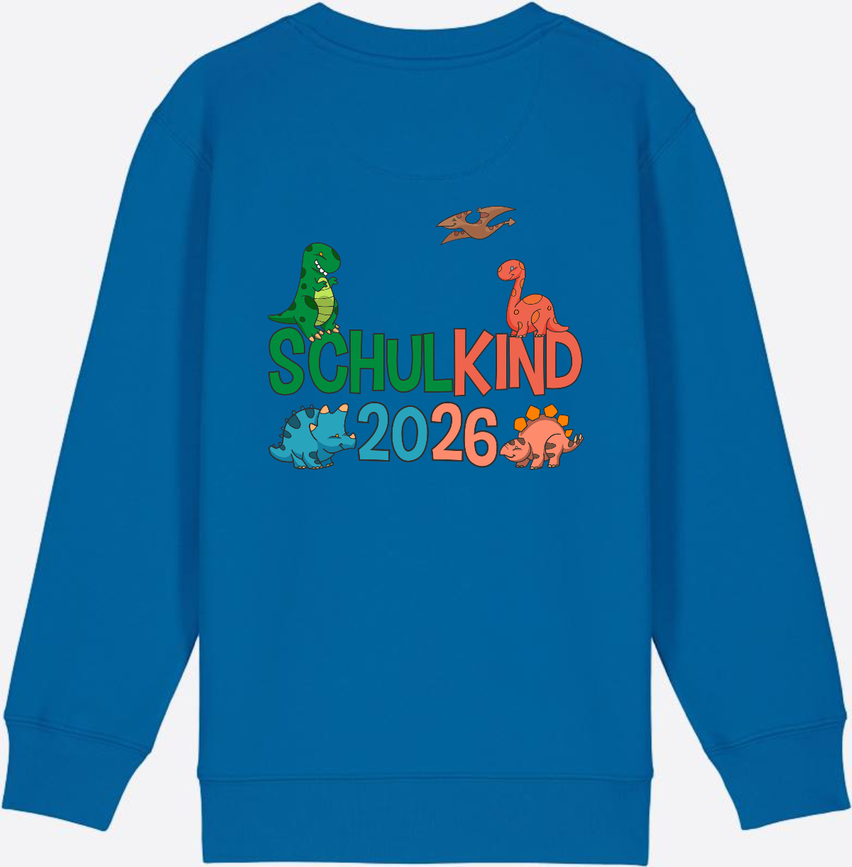Dino Sweatshirt Schulkind 2026 - Geschenk zur Einschulung - Royal Blue