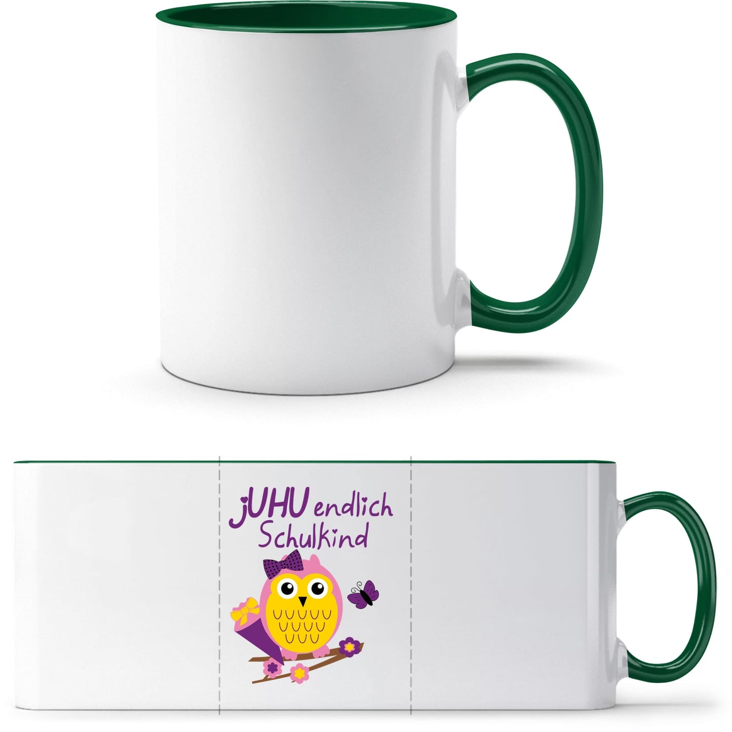 Tasse Einschulung Eule Mädchen – Juhu endlich Schulkind