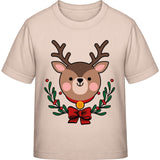 Kinder T-Shirt Weihnachten Rentier – Niedliches Kranz-Motiv