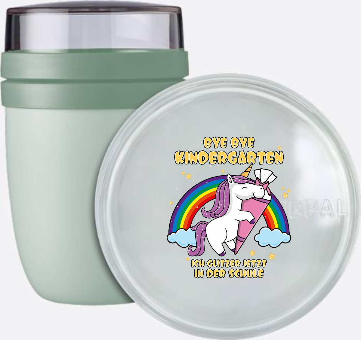Einhorn Tasse zur Einschulung – Ich glitzer jetzt in der Schule - Nordic Sage