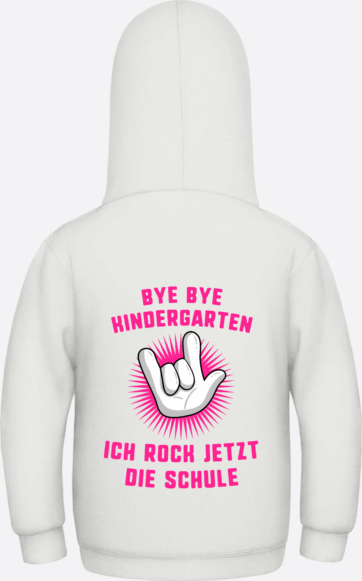 Einschulung Hoodie: Bye Bye Kindergarten ich rock die Schule - Ash