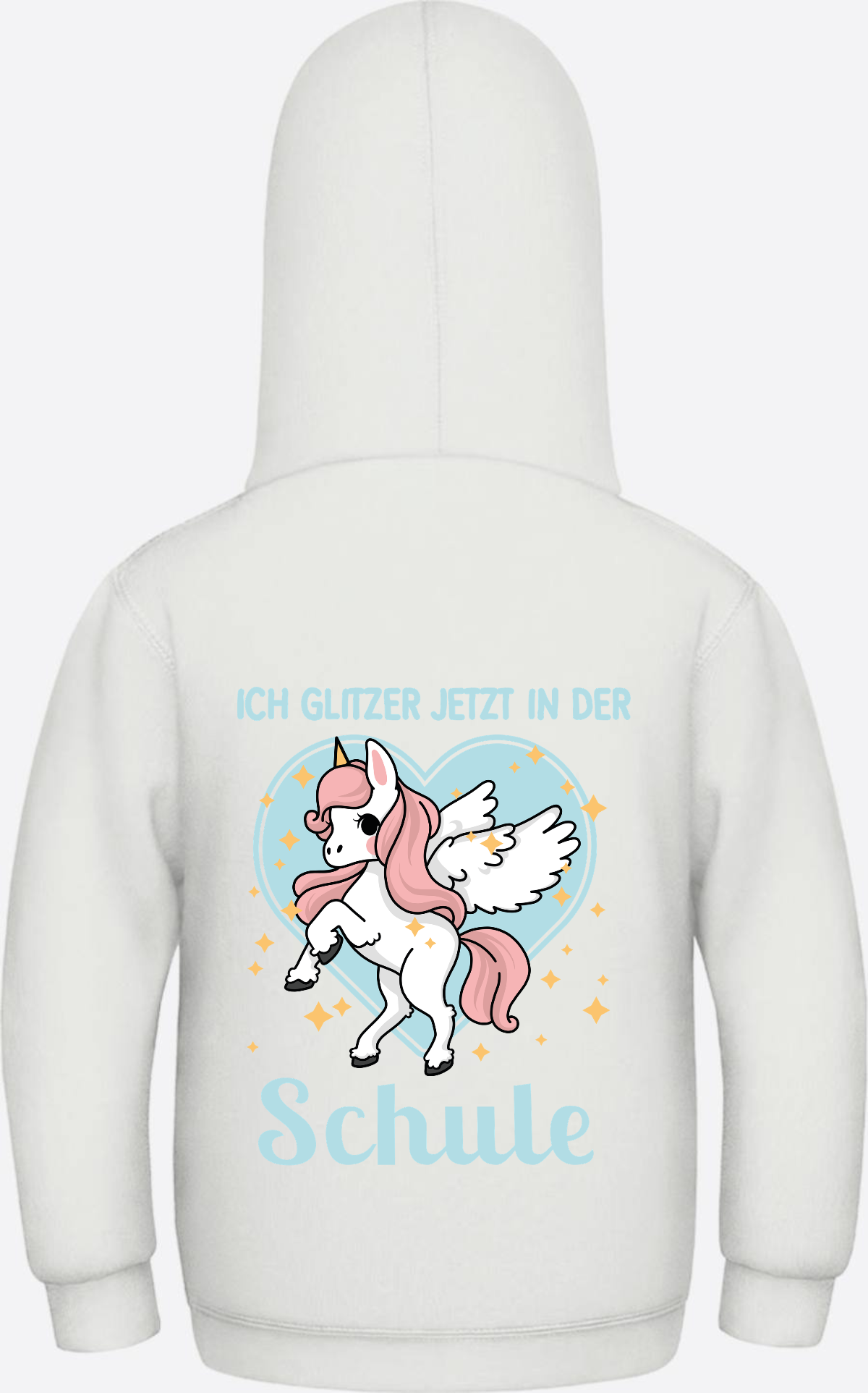 Einschulung Hoodie Einhorn – Ich glitzer jetzt in der Schule - Ash