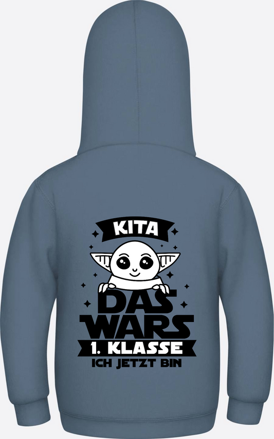 Einschulung Hoodie: Kita Das Wars - 1. Klasse ich jetzt bin - Airforce Blue