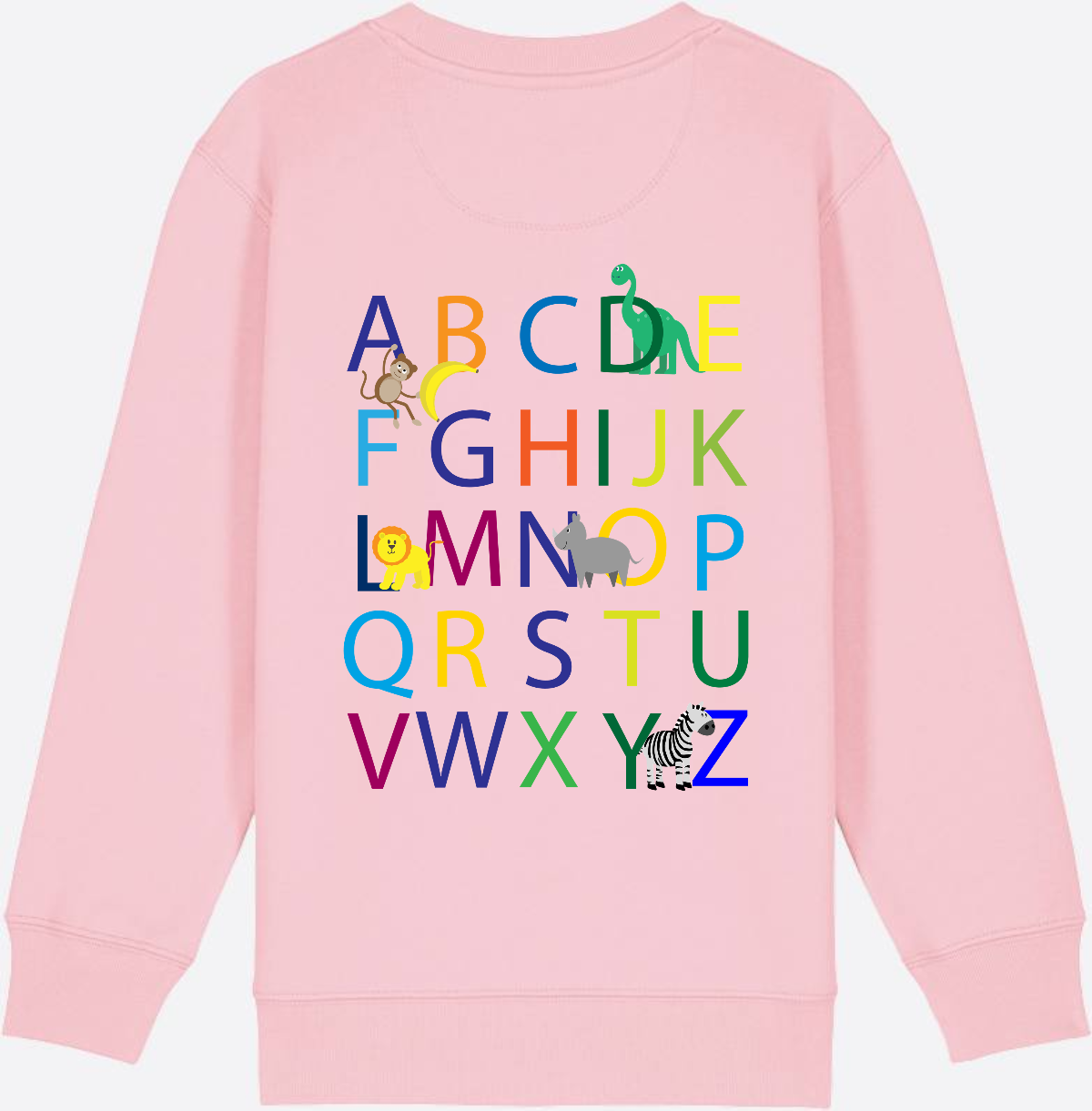 Einschulung Sweatshirt ABC – Personalisiert mit Namen - Cotton Pink