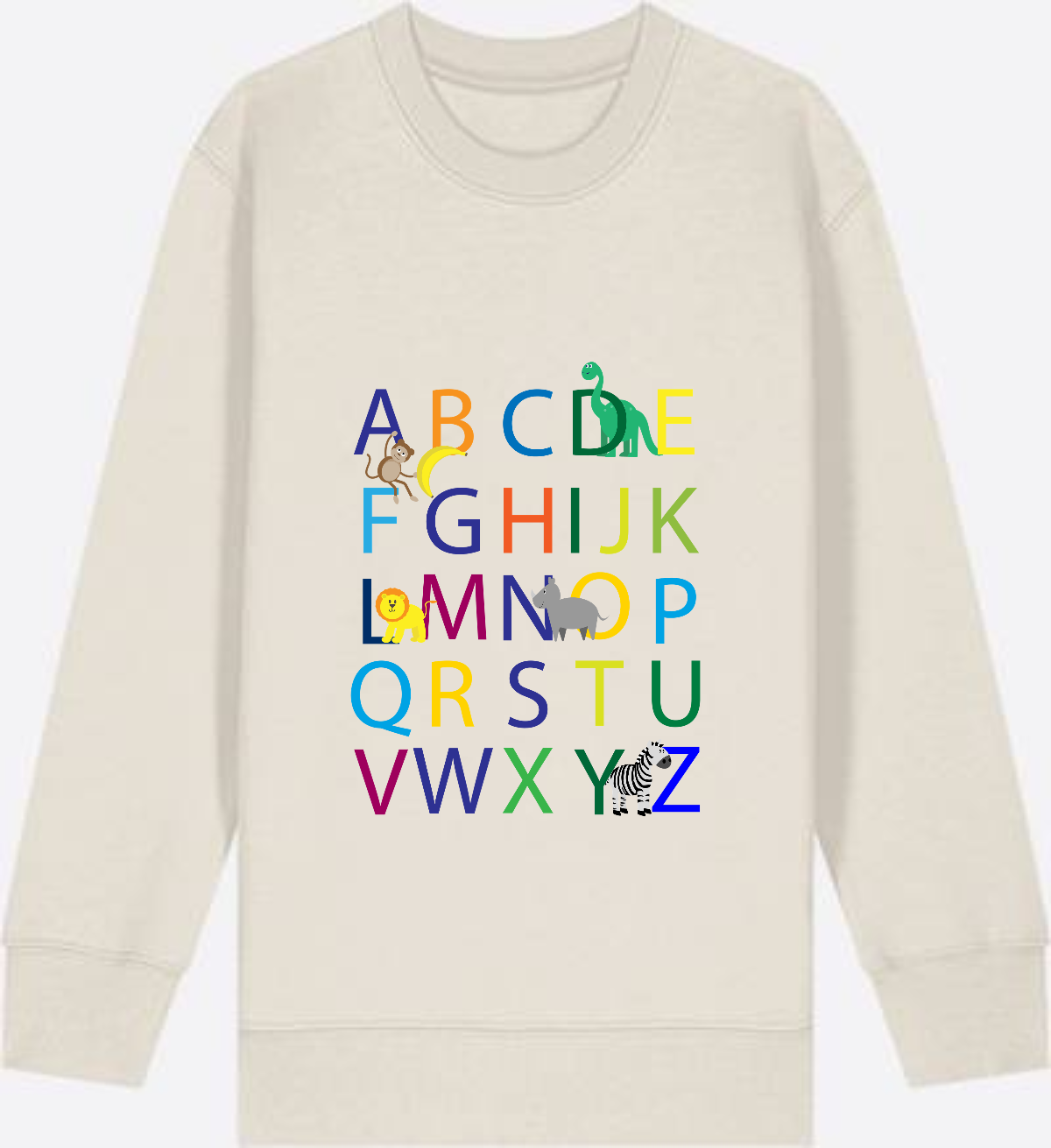 Einschulung Sweatshirt ABC – Personalisiert mit Namen - Eco Heather Herzseite