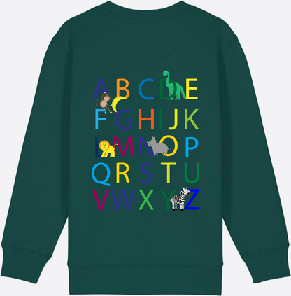 Einschulung Sweatshirt ABC – Personalisiert mit Namen - Glazed Green