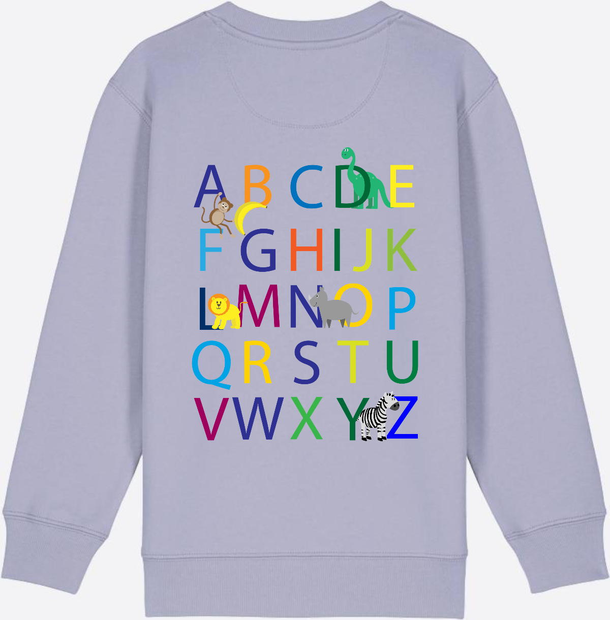 Einschulung Sweatshirt ABC – Personalisiert mit Namen - Lavender