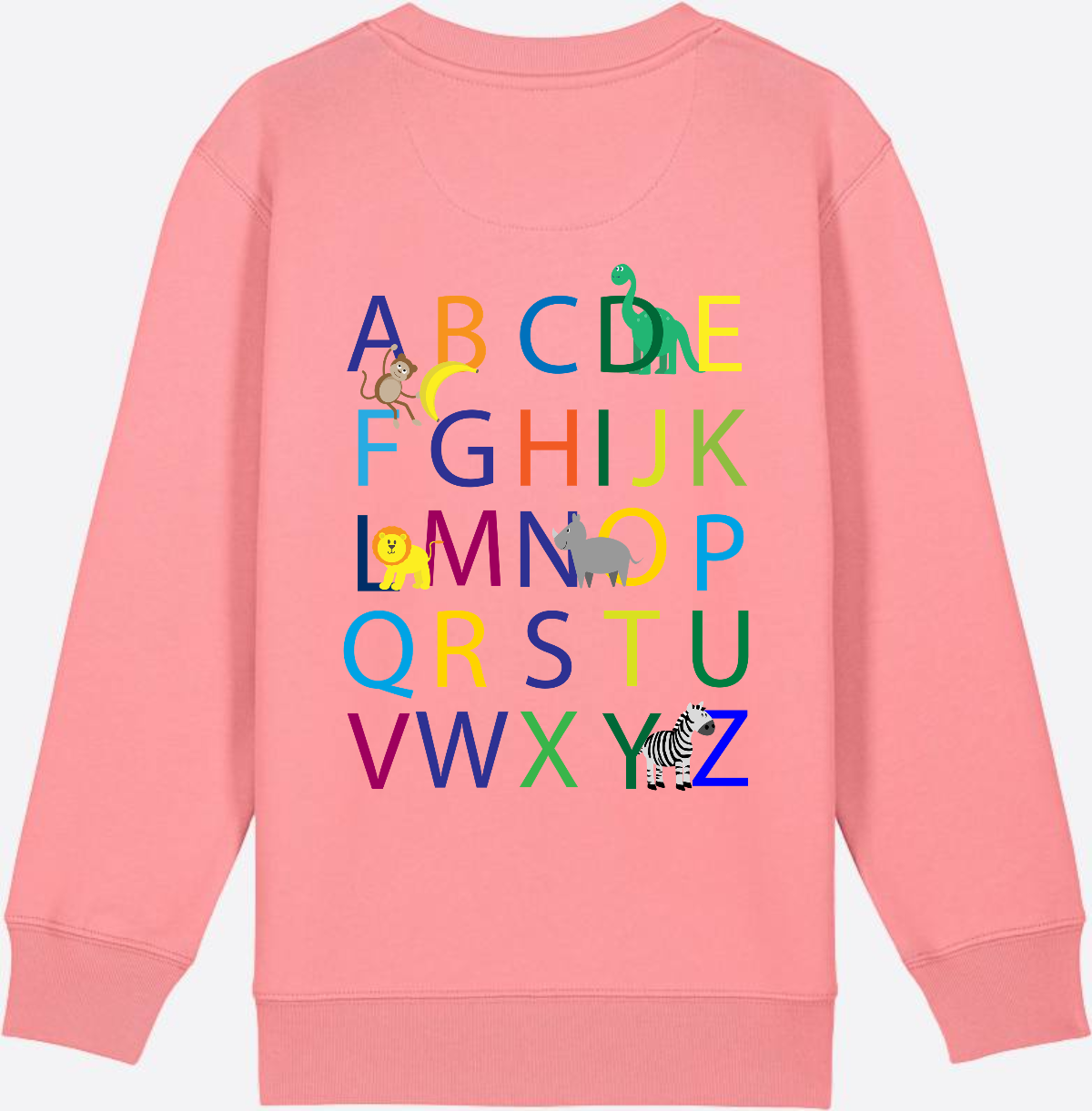 Einschulung Sweatshirt ABC – Personalisiert mit Namen - Pink Joy