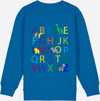 Einschulung Sweatshirt ABC – Personalisiert mit Namen - Royal Blue