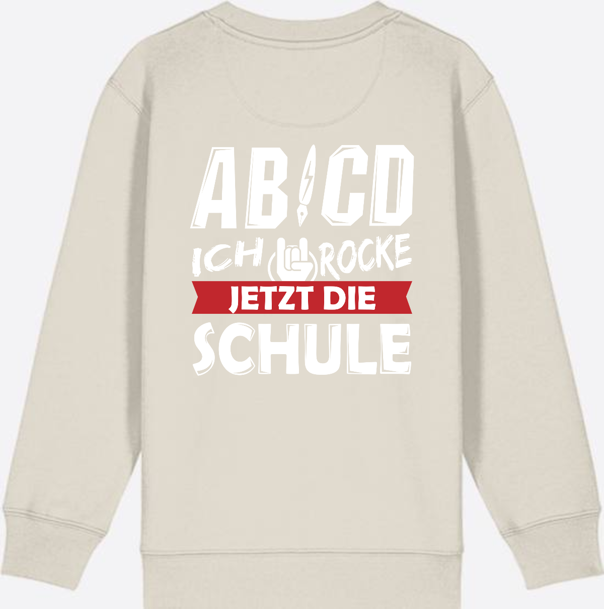 Einschulung Sweatshirt: ABCD Ich rocke die Schule - Eco Heather