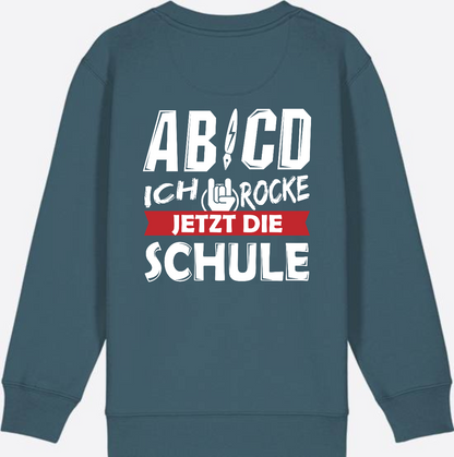 Einschulung Sweatshirt: ABCD Ich rocke die Schule - Stargazer