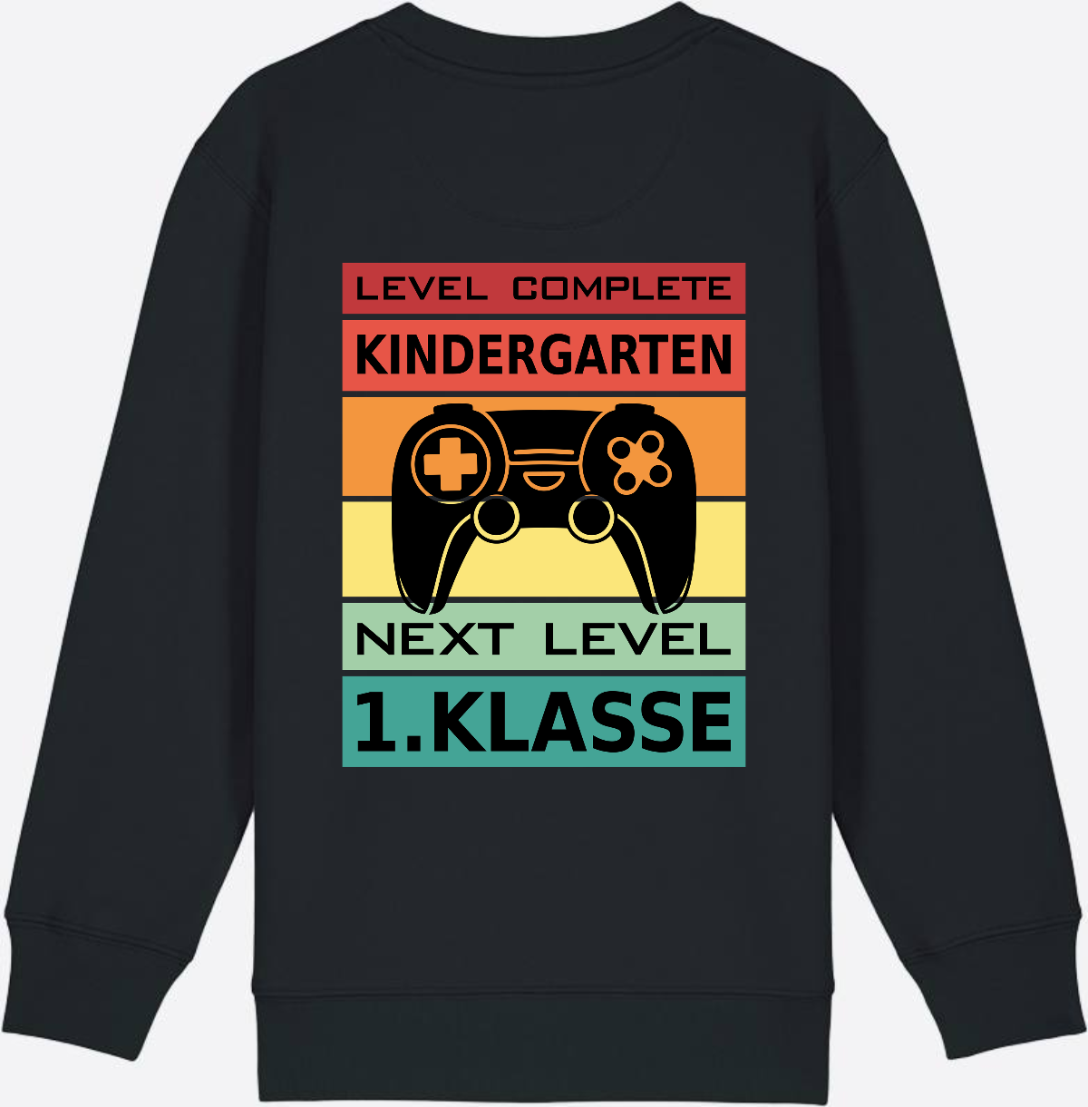 Einschulung Sweatshirt: Next Level 1. Klasse – Personalisiert - Black