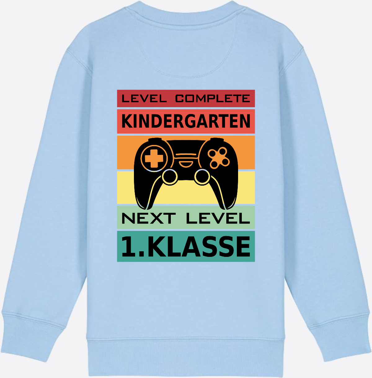 Einschulung Sweatshirt: Next Level 1. Klasse – Personalisiert - Blue Soul