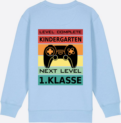 Einschulung Sweatshirt: Next Level 1. Klasse – Personalisiert - Blue Soul