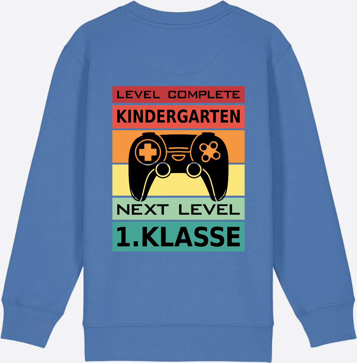 Einschulung Sweatshirt: Next Level 1. Klasse – Personalisiert - Bright Blue