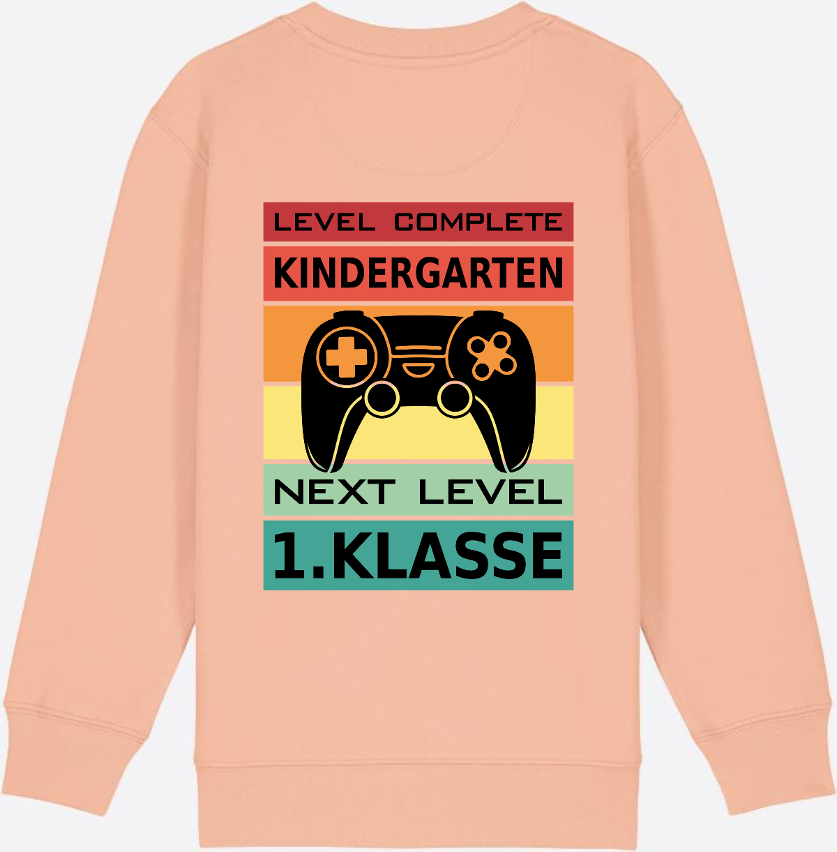 Einschulung Sweatshirt: Next Level 1. Klasse – Personalisiert - Fraiche Peche