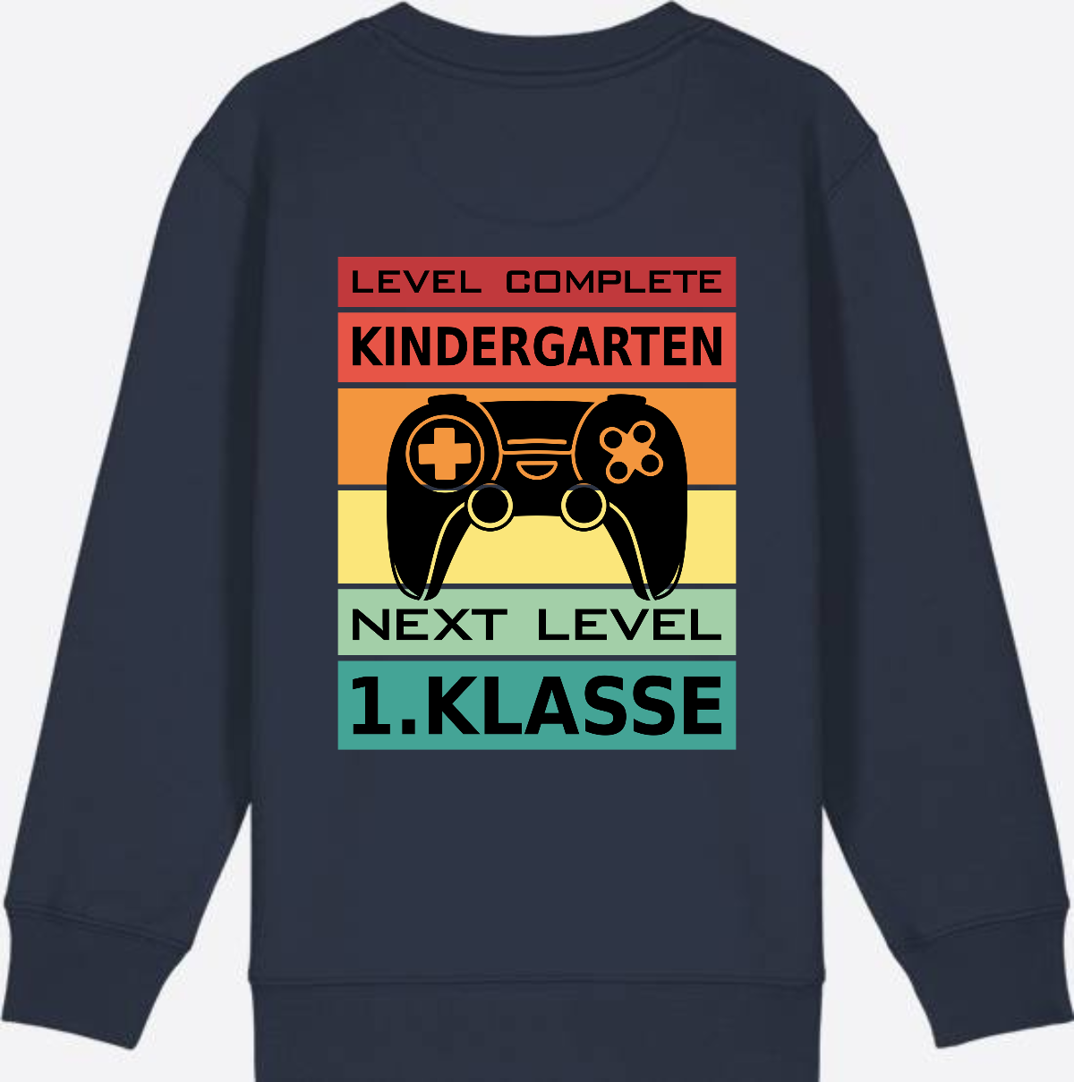 Einschulung Sweatshirt: Next Level 1. Klasse – Personalisiert - French Navy