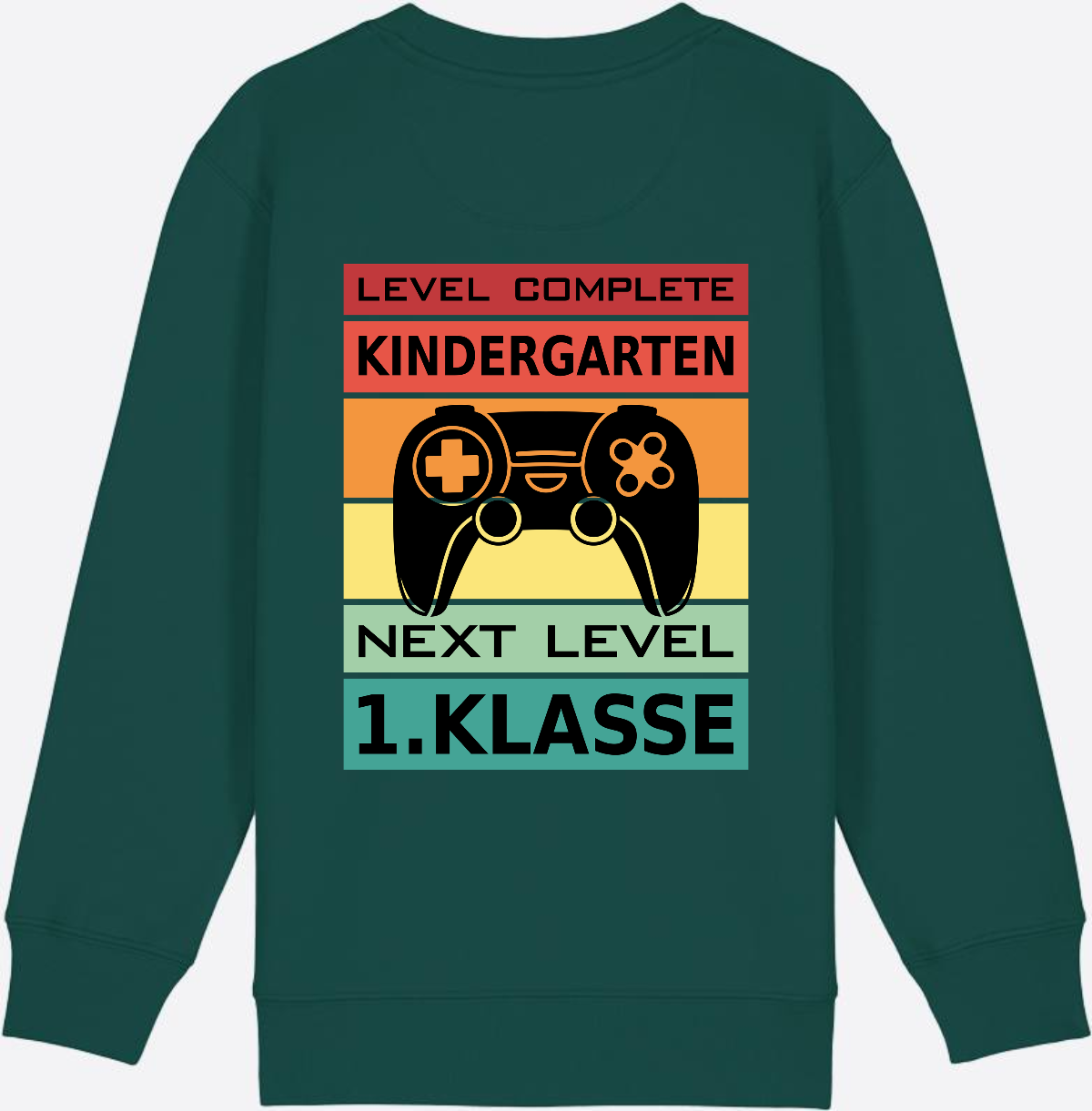 Einschulung Sweatshirt: Next Level 1. Klasse – Personalisiert - Glazed Green