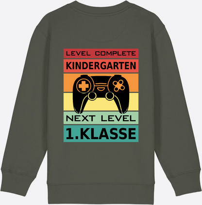 Einschulung Sweatshirt: Next Level 1. Klasse – Personalisiert - Khaki
