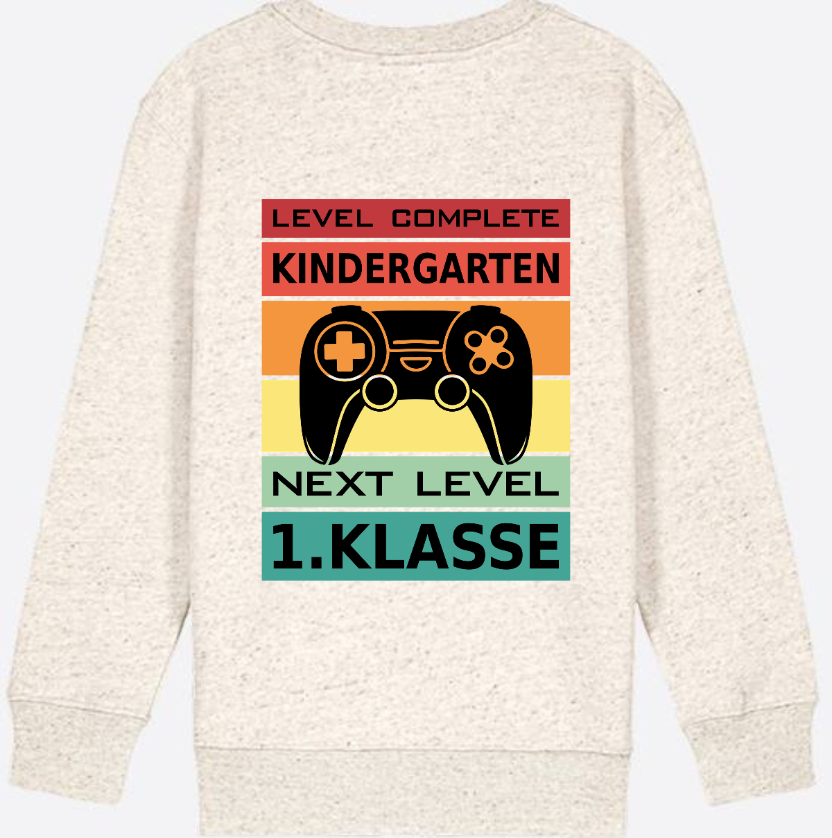 Einschulung Sweatshirt: Next Level 1. Klasse – Personalisiert - Natural Raw