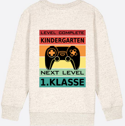 Einschulung Sweatshirt: Next Level 1. Klasse – Personalisiert - Natural Raw