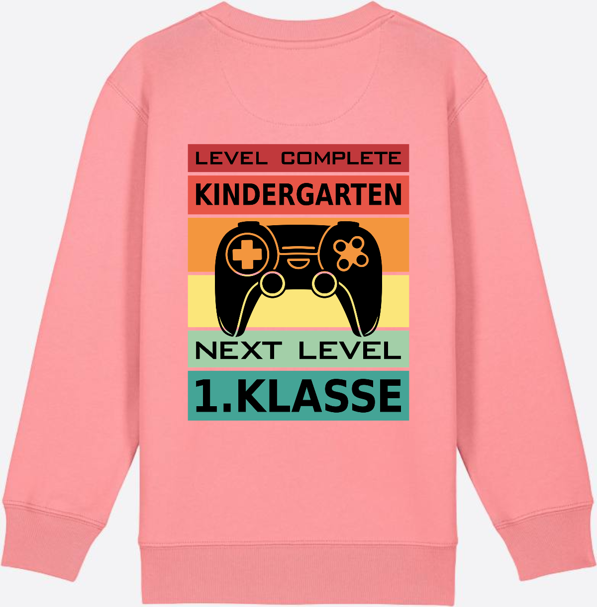 Einschulung Sweatshirt: Next Level 1. Klasse – Personalisiert - Pink Joy