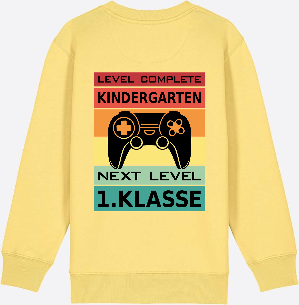 Einschulung Sweatshirt: Next Level 1. Klasse – Personalisiert - Viva Yellow